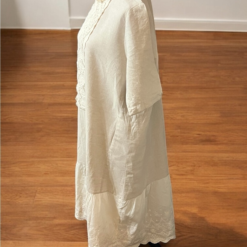Elegant Shulinli Beige Maxi Dress Size 2X - Picture 3 of 5